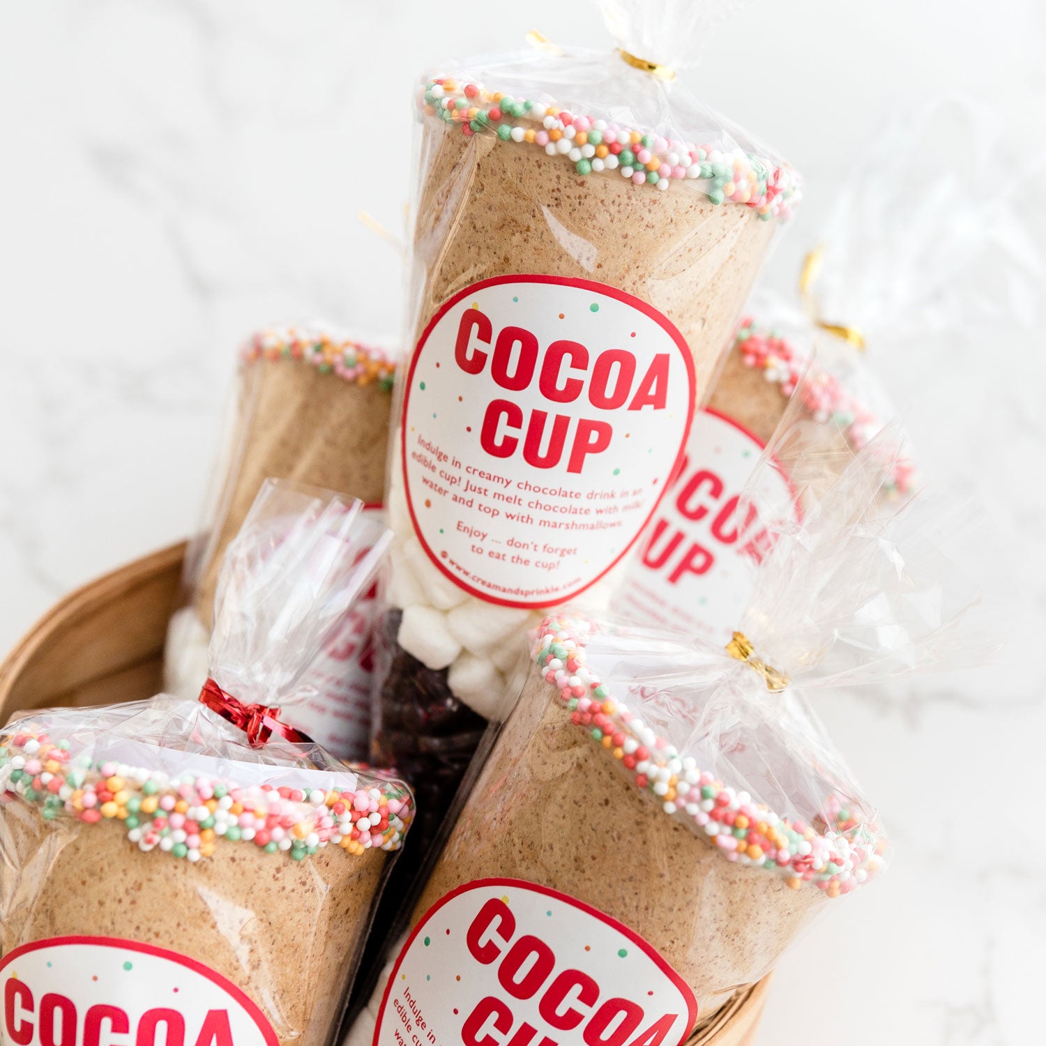 Cream and Sprinkle Cocoa Cup Original - The Cone Series - Edible Cup