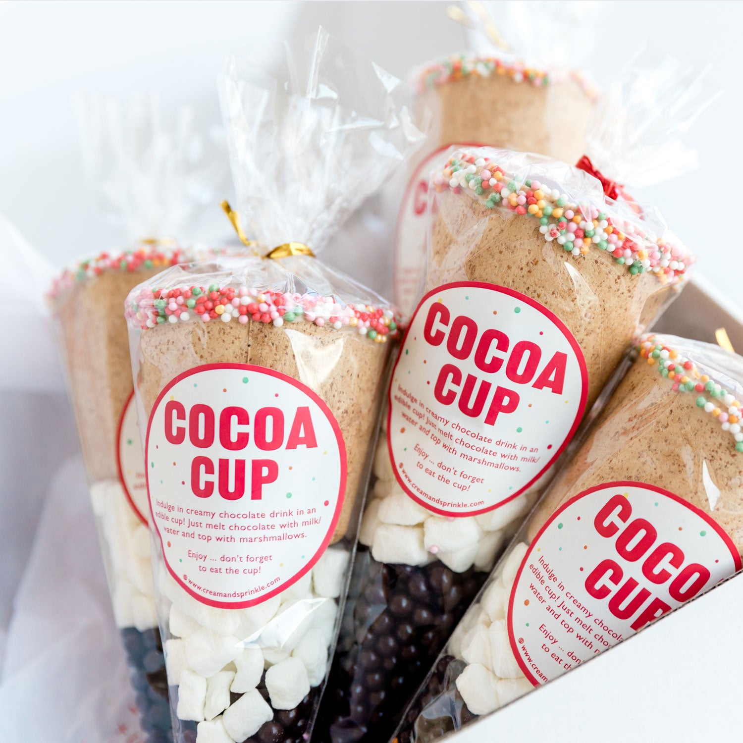 Cream and Sprinkle Cocoa Cup Original - The Cone Series - Edible Cup
