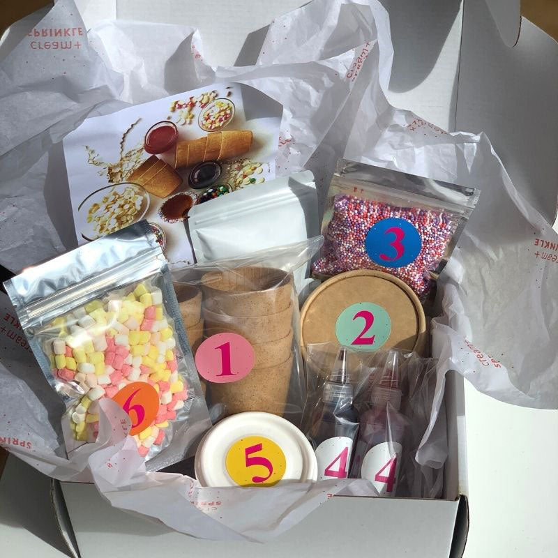 Cream + Sprinkle Sundae Party Box DIY Kit Collection Edible Cup